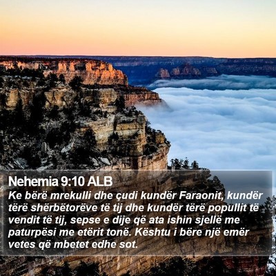 Nehemia 9:10 ALB Bible Verse Image