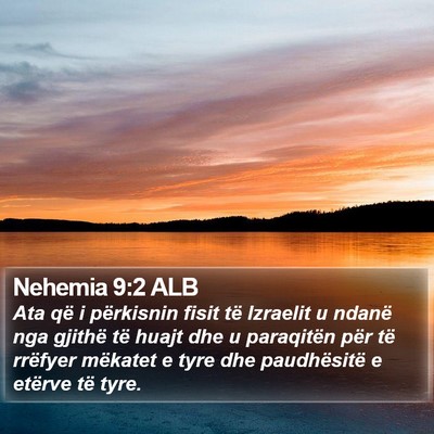 Nehemia 9:2 ALB Bible Verse Image