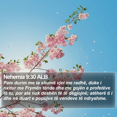 Nehemia 9:30 ALB Bible Verse Image
