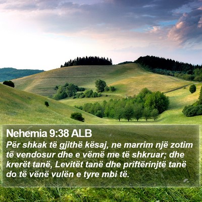 Nehemia 9:38 ALB Bible Verse Image