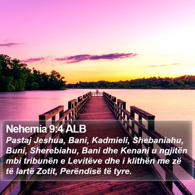 Nehemia 9:4 ALB Bible Verse Image
