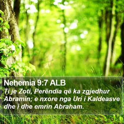 Nehemia 9:7 ALB Bible Verse Image