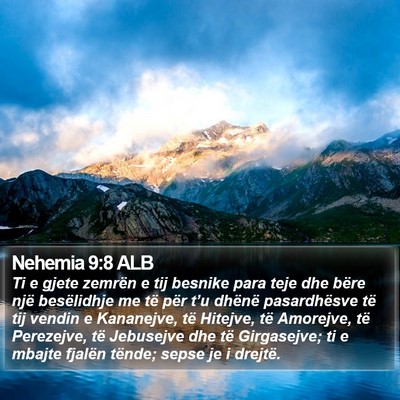 Nehemia 9:8 ALB Bible Verse Image