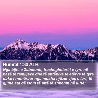 Numrat 1:30 ALB Bible Verse Image