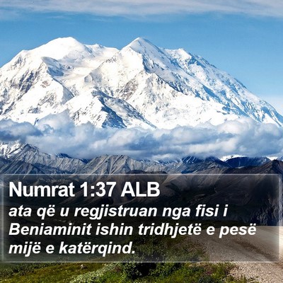 Numrat 1:37 ALB Bible Verse Image