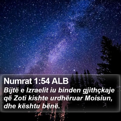 Numrat 1:54 ALB Bible Verse Image