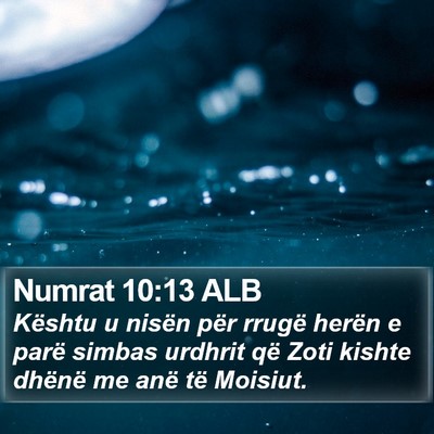 Numrat 10:13 ALB Bible Verse Image