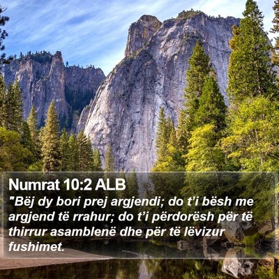 Numrat 10:2 ALB Bible Verse Image