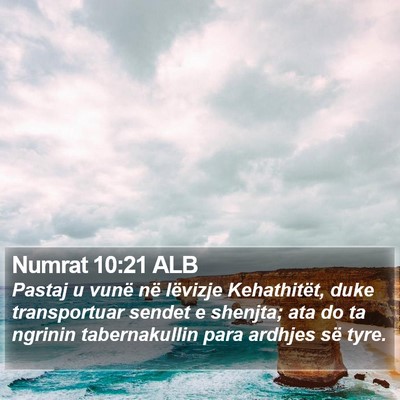 Numrat 10:21 ALB Bible Verse Image