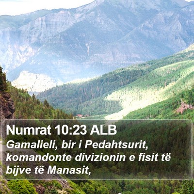 Numrat 10:23 ALB Bible Verse Image