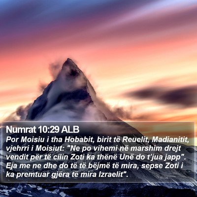 Numrat 10:29 ALB Bible Verse Image