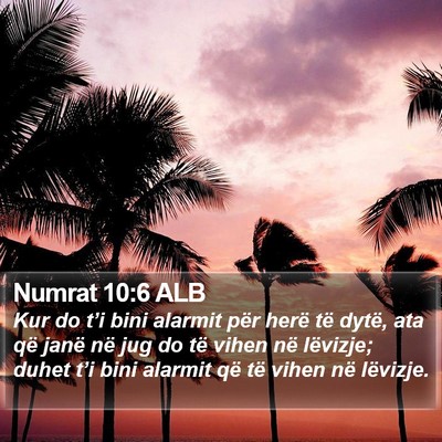 Numrat 10:6 ALB Bible Verse Image