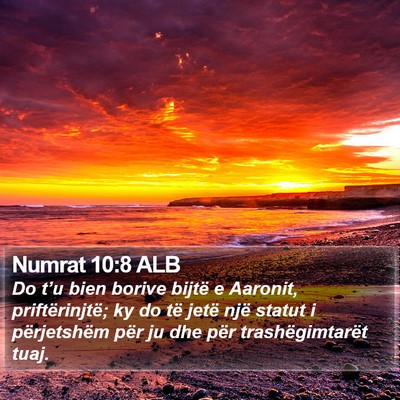 Numrat 10:8 ALB Bible Verse Image
