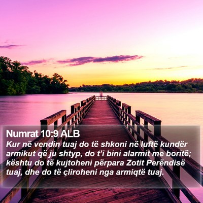 Numrat 10:9 ALB Bible Verse Image