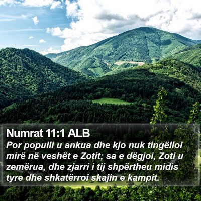 Numrat 11:1 ALB Bible Verse Image