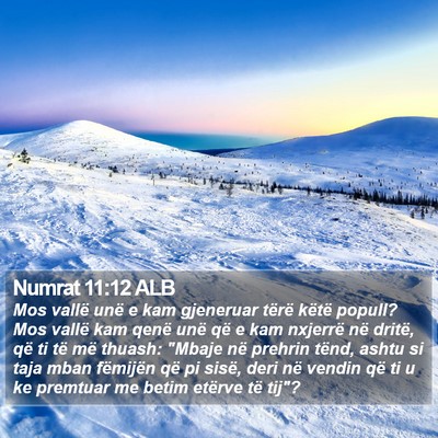 Numrat 11:12 ALB Bible Verse Image