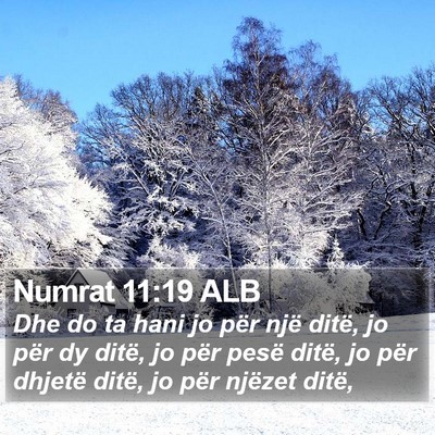 Numrat 11:19 ALB Bible Verse Image