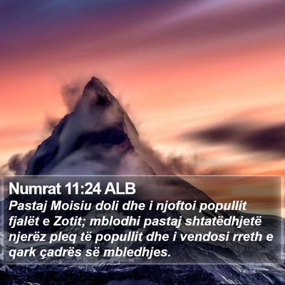 Numrat 11:24 ALB Bible Verse Image