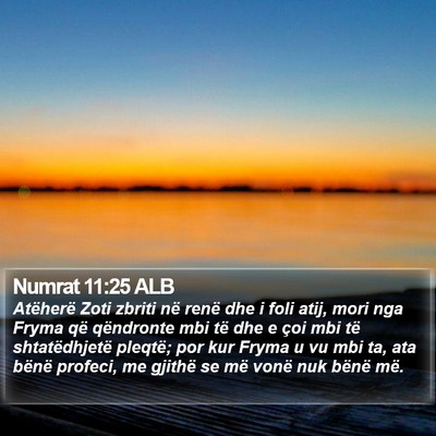 Numrat 11:25 ALB Bible Verse Image