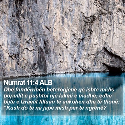 Numrat 11:4 ALB Bible Verse Image