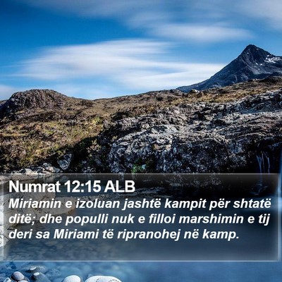 Numrat 12:15 ALB Bible Verse Image