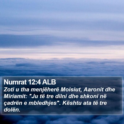 Numrat 12:4 ALB Bible Verse Image