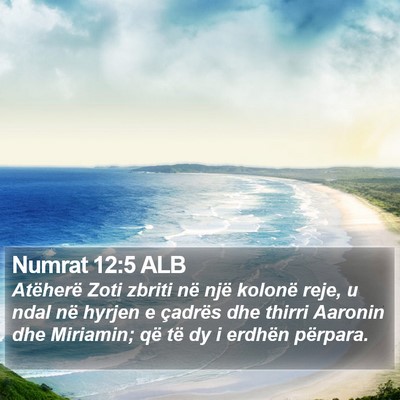 Numrat 12:5 ALB Bible Verse Image