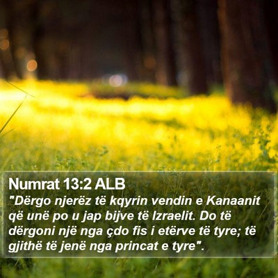 Numrat 13:2 ALB Bible Verse Image