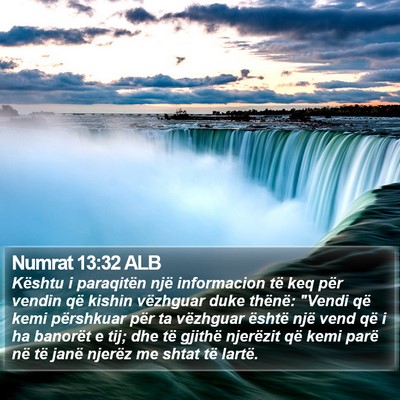 Numrat 13:32 ALB Bible Verse Image