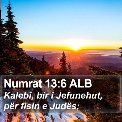 Numrat 13:6 ALB Bible Verse Image