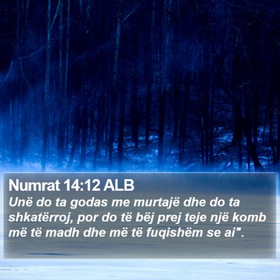 Numrat 14:12 ALB Bible Verse Image
