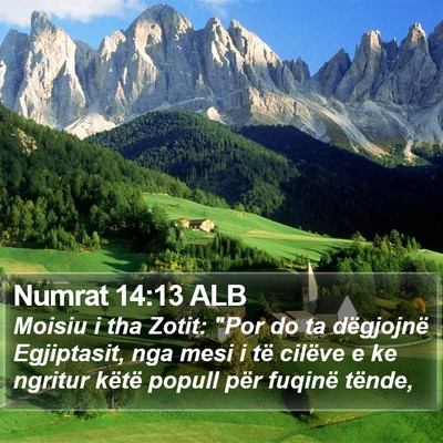 Numrat 14:13 ALB Bible Verse Image