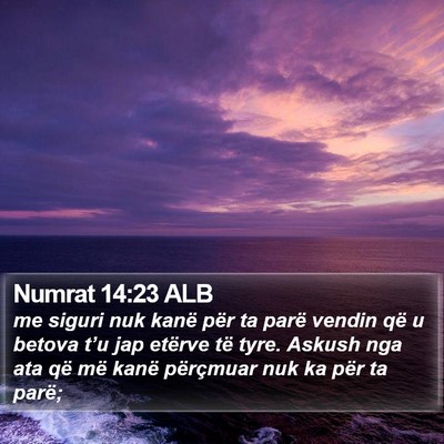 Numrat 14:23 ALB Bible Verse Image