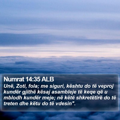 Numrat 14:35 ALB Bible Verse Image