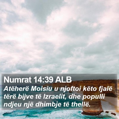 Numrat 14:39 ALB Bible Verse Image