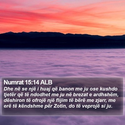 Numrat 15:14 ALB Bible Verse Image