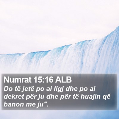 Numrat 15:16 ALB Bible Verse Image