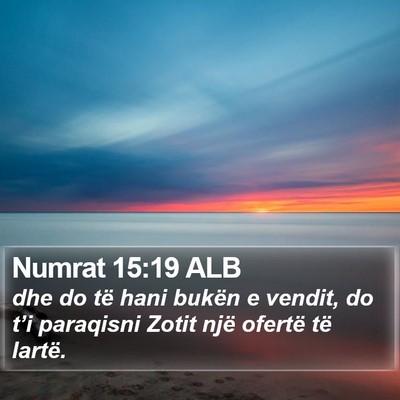 Numrat 15:19 ALB Bible Verse Image