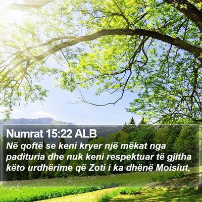 Numrat 15:22 ALB Bible Verse Image