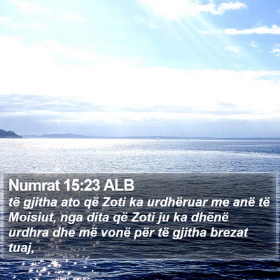 Numrat 15:23 ALB Bible Verse Image