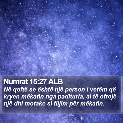Numrat 15:27 ALB Bible Verse Image