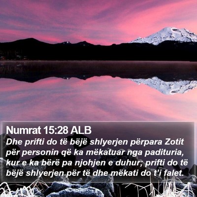 Numrat 15:28 ALB Bible Verse Image