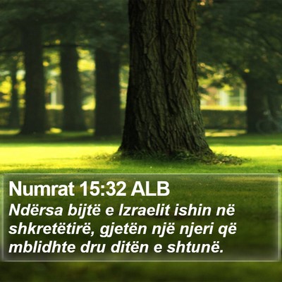 Numrat 15:32 ALB Bible Verse Image