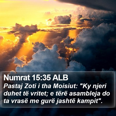 Numrat 15:35 ALB Bible Verse Image