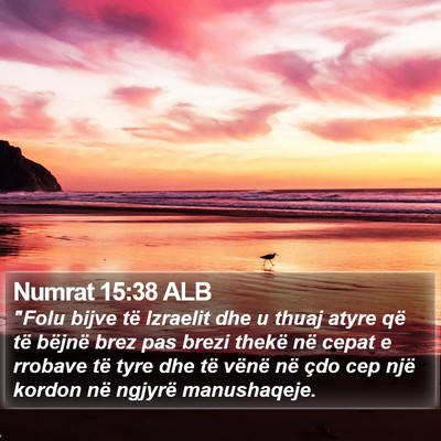 Numrat 15:38 ALB Bible Verse Image