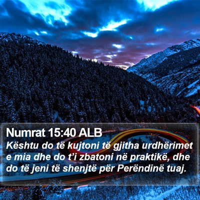 Numrat 15:40 ALB Bible Verse Image