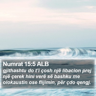 Numrat 15:5 ALB Bible Verse Image