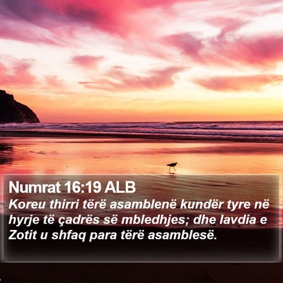 Numrat 16:19 ALB Bible Verse Image