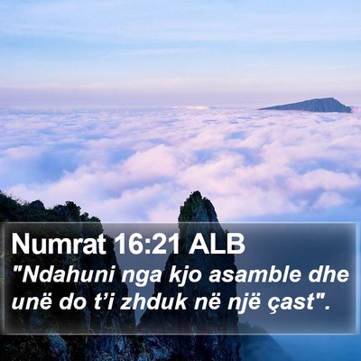 Numrat 16:21 ALB Bible Verse Image