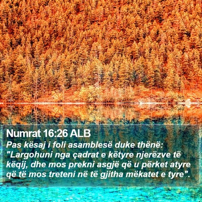 Numrat 16:26 ALB Bible Verse Image